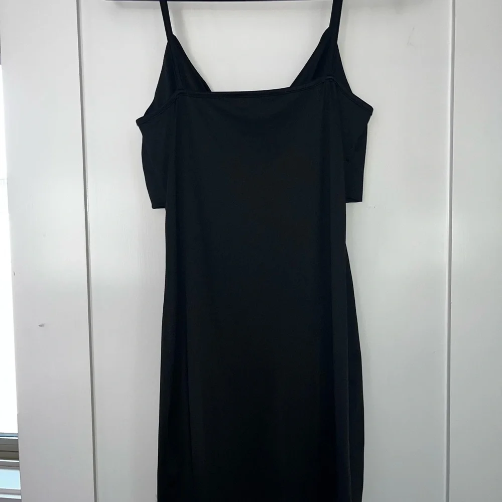 Fitted Slim Mini Black Dress LARGE Like New